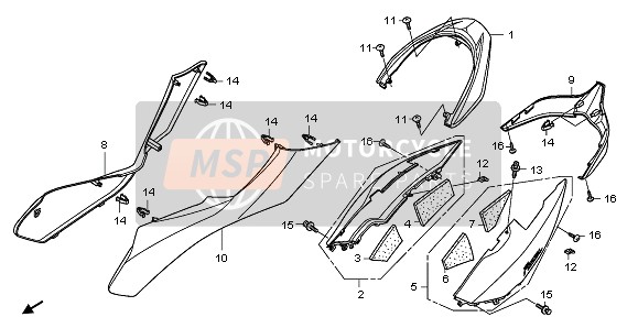 Honda NSS250A 2011 Copertura del corpo per un 2011 Honda NSS250A